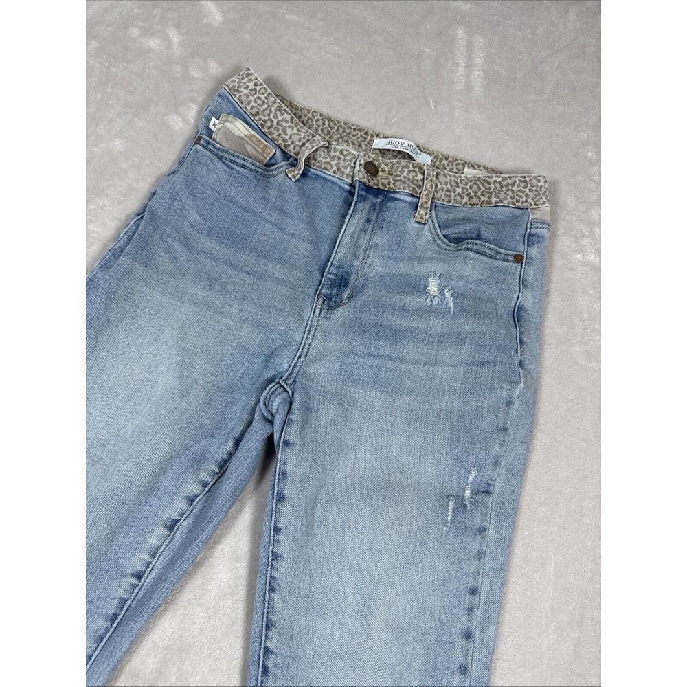 Judy‎ Blue Jeans Womens 7/28 Blue Cheetah Leopard High Rise Slim Fit JB 88380